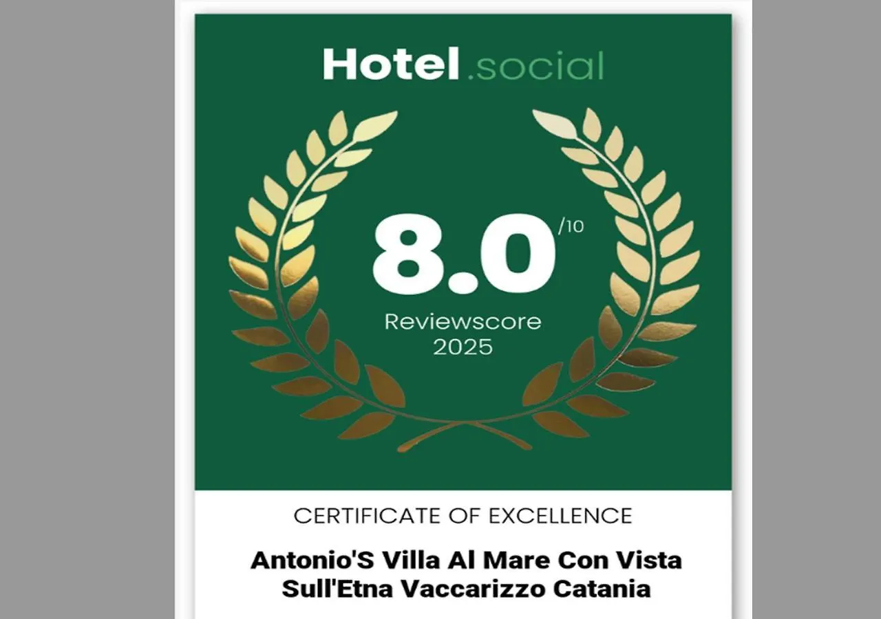 Antonio'S Villa Al Mare Con Vista Sull'Etna Vaccarizzo Catania Holiday home